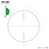 Lopolight Double Green LED Navigation Light, 10-32V, 2nm, 180°