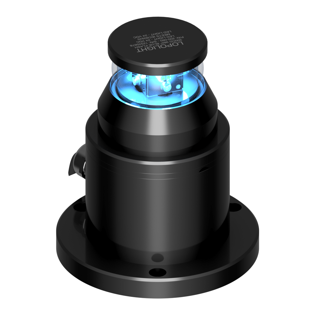 Lopolight PRO 360° Blue LED Strobe Light, 20-32VDC, IP68