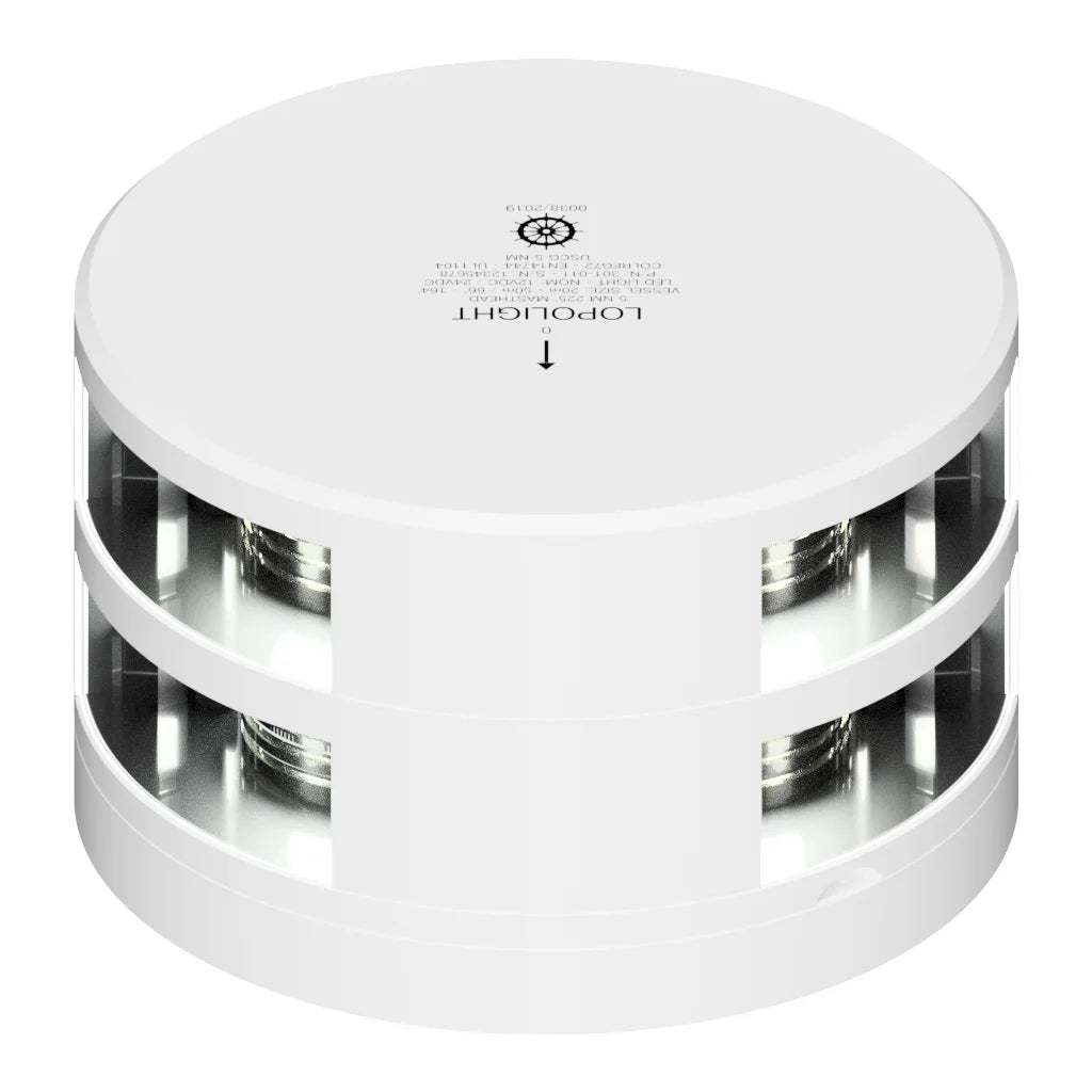Lopolight Double Masthead Navigation Light, 3nm, 10-32VDC, IP68