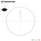 Lopolight Double LED Masthead Light, 3nm, 225°, 10-32VDC