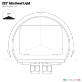 Lopolight Double LED Masthead Light, 6nm, 225°, 20-32VDC
