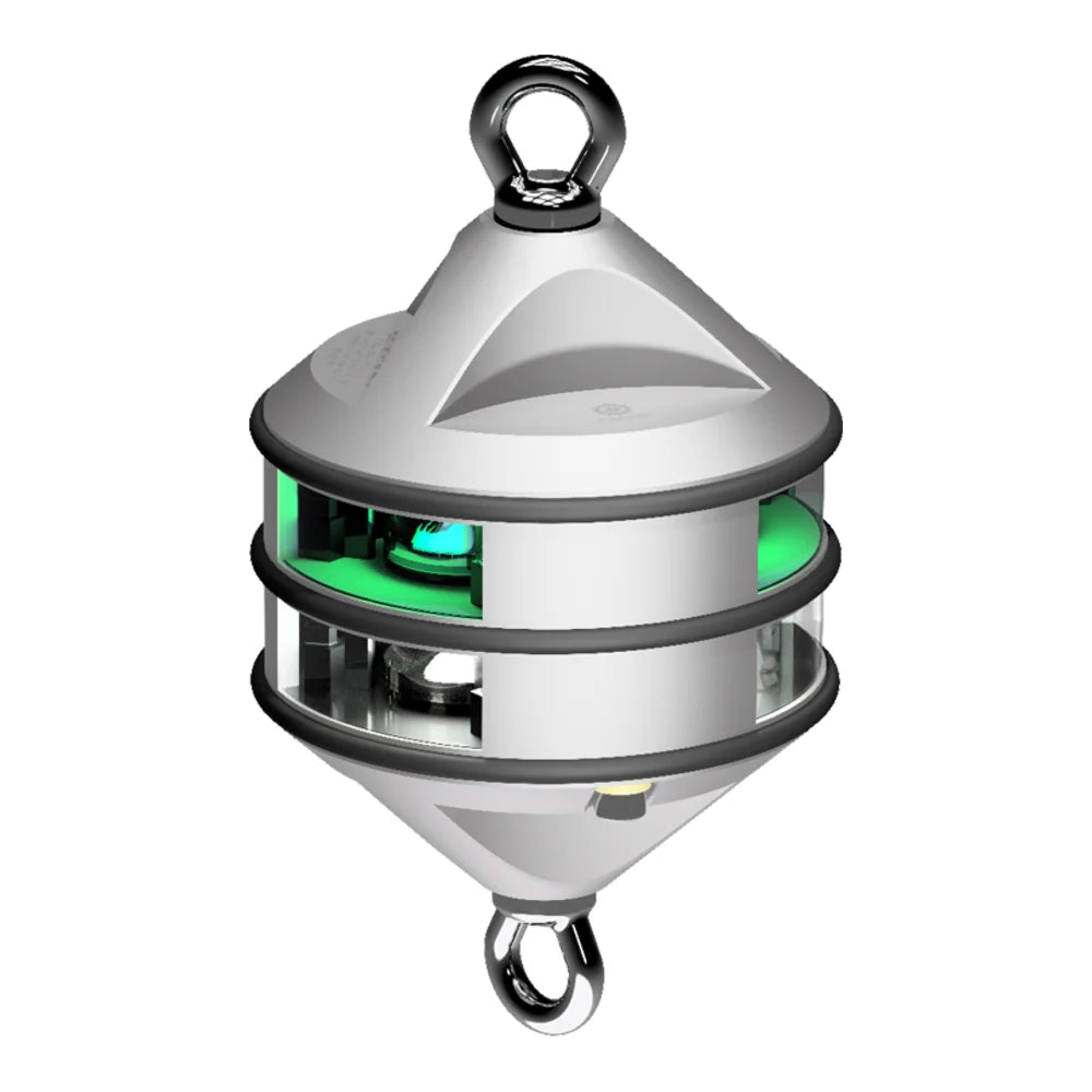 Lopolight Hoistable LED Navigation Light, 3nm, 360°, White and Green