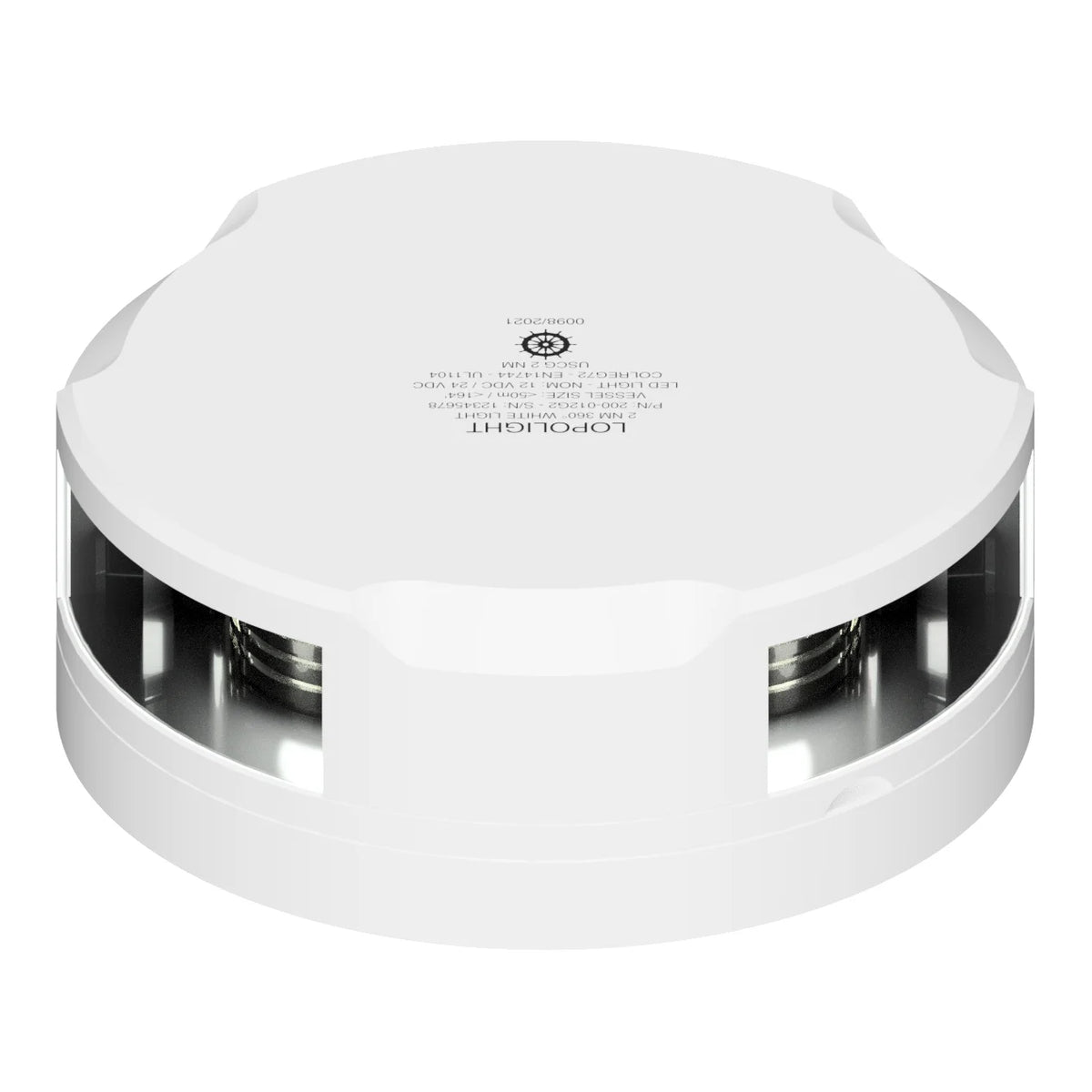 Lopolight 360° White LED Navigation Light, 2nm, Ultra Low Base
