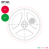 Lopolight Hoistable Red and Green LED Signal Light, 3nm, 360°