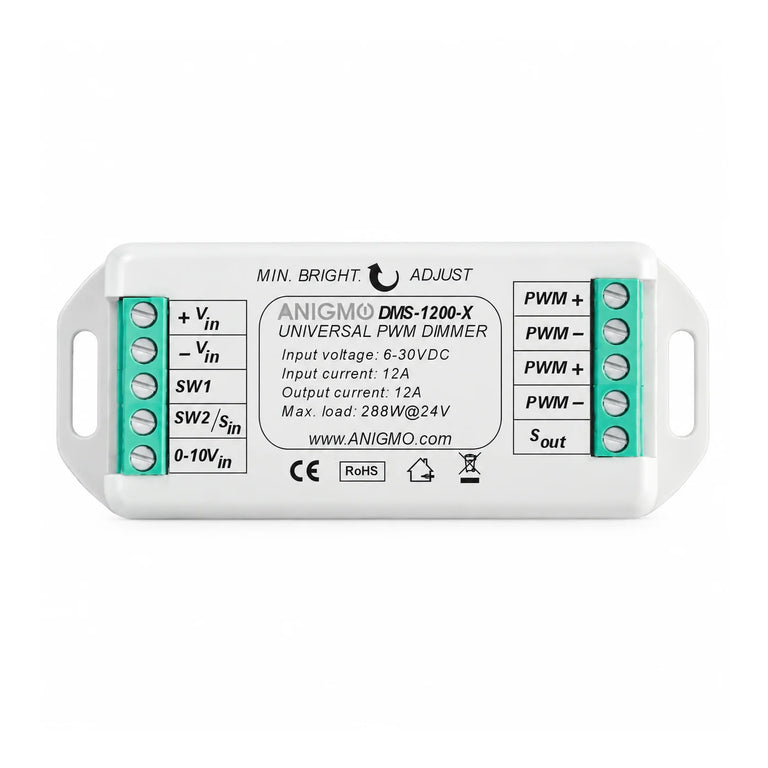 Imtra DMS-1200 LED Dimmer, 12A, 6-30VDC, 0-10V Control