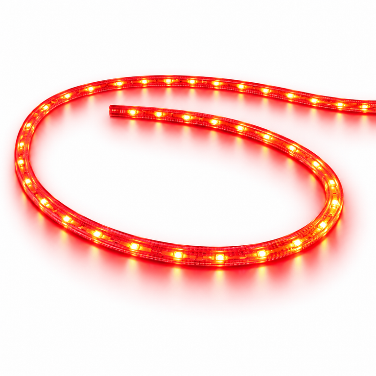 Imtra MDL LED Rope Light, 120V AC, 3/8 in, Red Light