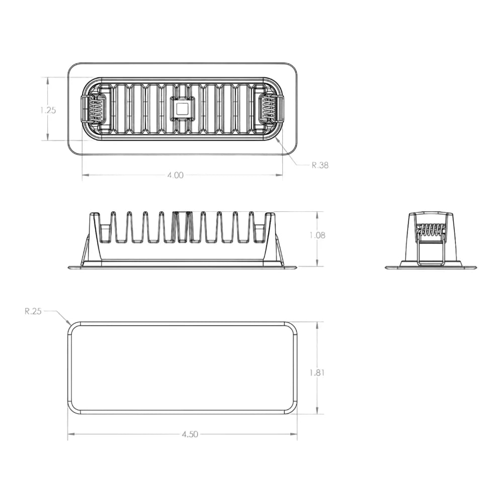 Lumitec Illusion Flush Mount LED Flood Light, 1200 Lumens, IP67