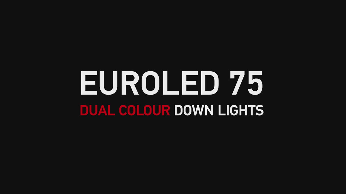 Hella Marine EuroLED 75 Dual Colour LED Downlight, Warm White/Red, 12V DC (9-16V), IP6K7, IP6K9K, Screw Mount, PWM or Resistive Dimming, 190 lm